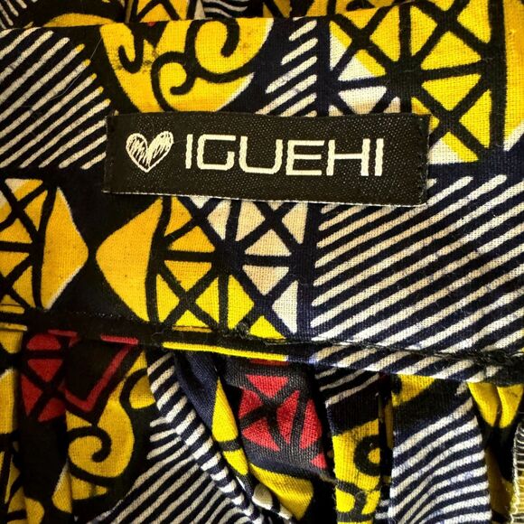 Iguehi A Line Pleated Skirt Geometric Print XS? S? Bv - Picture 6 of 6